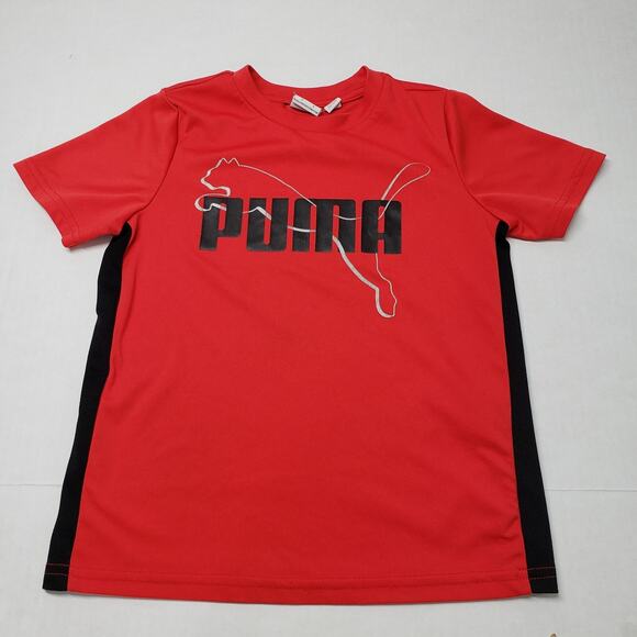 Puma 2-Piece Logo Tee & Shorts Set Boys 5 Red Outfit Casual Sportswear Athletic - Picture 2 of 16